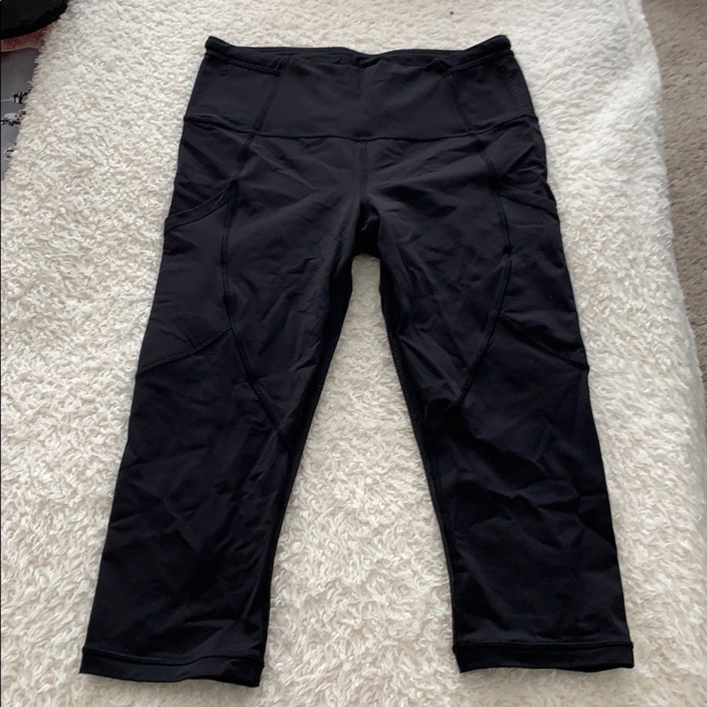Black lulu biker leggings